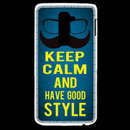 Coque LG G2 Keep Calm and Have a good Style Bleu