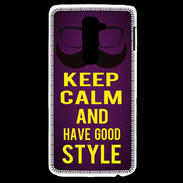 Coque LG G2 Keep Calm and Have a good Style Violet