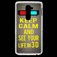 Coque LG G2 Keep Calm and See your life 3D Gris