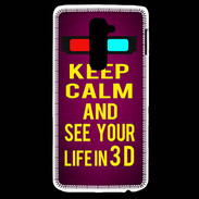 Coque LG G2 Keep Calm and See your life 3D Rose