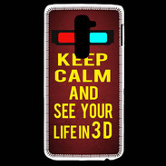 Coque LG G2 Keep Calm and See your life 3D Rouge