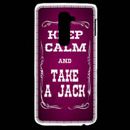 Coque LG G2 Keep Calm and Take Jack Rose