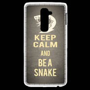 Coque LG G2 Keep Calm and Be a Snake Gris