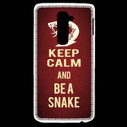 Coque LG G2 Keep Calm and Be a Snake Rouge