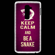 Coque LG G2 Keep Calm and Be a Snake Rose