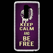 Coque LG G2 Keep Calm and Be Free Violet
