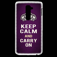 Coque LG G2 Keep Calm and Carry on Violet