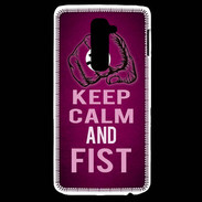 Coque LG G2 Keep Calm and Fist Rose