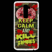 Coque LG G2 Keep Calm and Kill Zombies camouflage