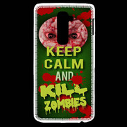 Coque LG G2 Keep Calm and Kill Zombies Vert