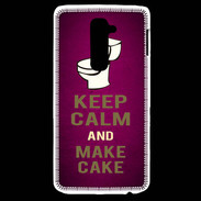 Coque LG G2 Keep Calm and Make cake Rose