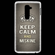 Coque LG G2 Keep Calm and Miskine Gris