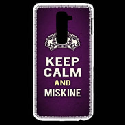 Coque LG G2 Keep Calm and Miskine Violet