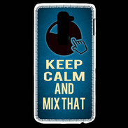 Coque LG G2 Keep Calm and Mix that Bleu