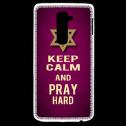Coque LG G2 Keep Calm and Pray jewish Rose