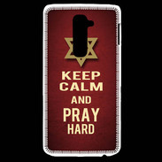 Coque LG G2 Keep Calm and Pray jewish Rouge