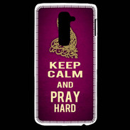 Coque LG G2 Keep Calm and Pray Muslim Rose