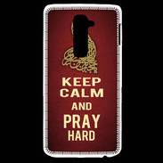 Coque LG G2 Keep Calm and Pray Muslim Rouge