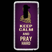 Coque LG G2 Keep Calm and Pray Muslim Violet