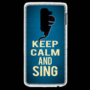 Coque LG G2 Keep Calm and Sing Bleu