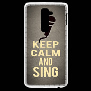 Coque LG G2 Keep Calm and Sing Gris