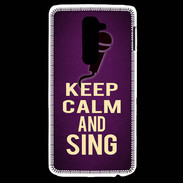 Coque LG G2 Keep Calm and Sing Violet