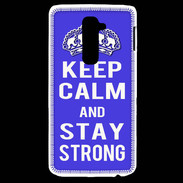 Coque LG G2 Keep Calm and Stay strong Bleu