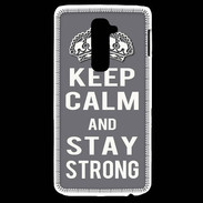 Coque LG G2 Keep Calm and Stay strong Gris