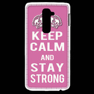 Coque LG G2 Keep Calm and Stay strong Rose