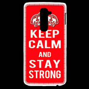Coque LG G2 Keep Calm and Stay strong Rouge