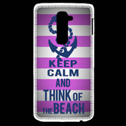 Coque LG G2 Keep Calm and Think Beach Rose
