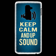 Coque LG G2 Keep Calm and Up Sound Bleu