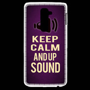 Coque LG G2 Keep Calm and Up Sound Violet