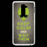 Coque LG G2 Keep Calm and Wait Alien Gris