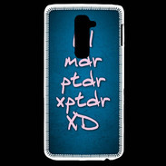 Coque LG G2 LOL MDR bleu ZG