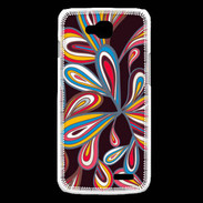 Coque LG L90 Flower power sur fond noir