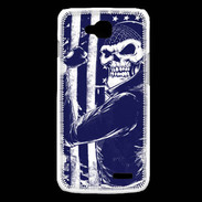 Coque LG L90 Tête de mort Biker USA