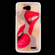Coque LG L90 Bouche sexy Lesbienne et rouge à lèvres gloss