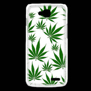 Coque LG L90 Feuille de cannabis sur fond blanc