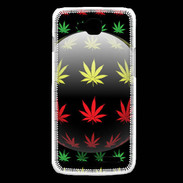 Coque LG L90 Effet cannabis sur fond noir