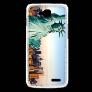 Coque LG L90 Statue de la liberté et ville de New York 15