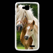 Coque LG L90 Cheval et poulain