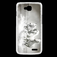 Coque LG L90 Chevaux blancs