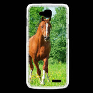 Coque LG L90 Cheval arabe robe marron et blanche