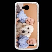 Coque LG L90 Jumeau avec chien