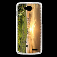 Coque LG L90 Couché de soleil sur champs de vignes