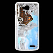 Coque LG L90 Chalet enneigé 2