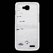 Coque LG L90 Traces de pas d'animal dans la neige