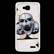 Coque LG L90 Carte tête de mort trèfle