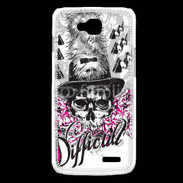 Coque LG L90 Tête de Mort Difficult